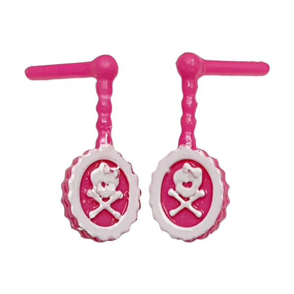 Monster High Draculaura Picture Day Doll Replacement Pink Skullette Earrings