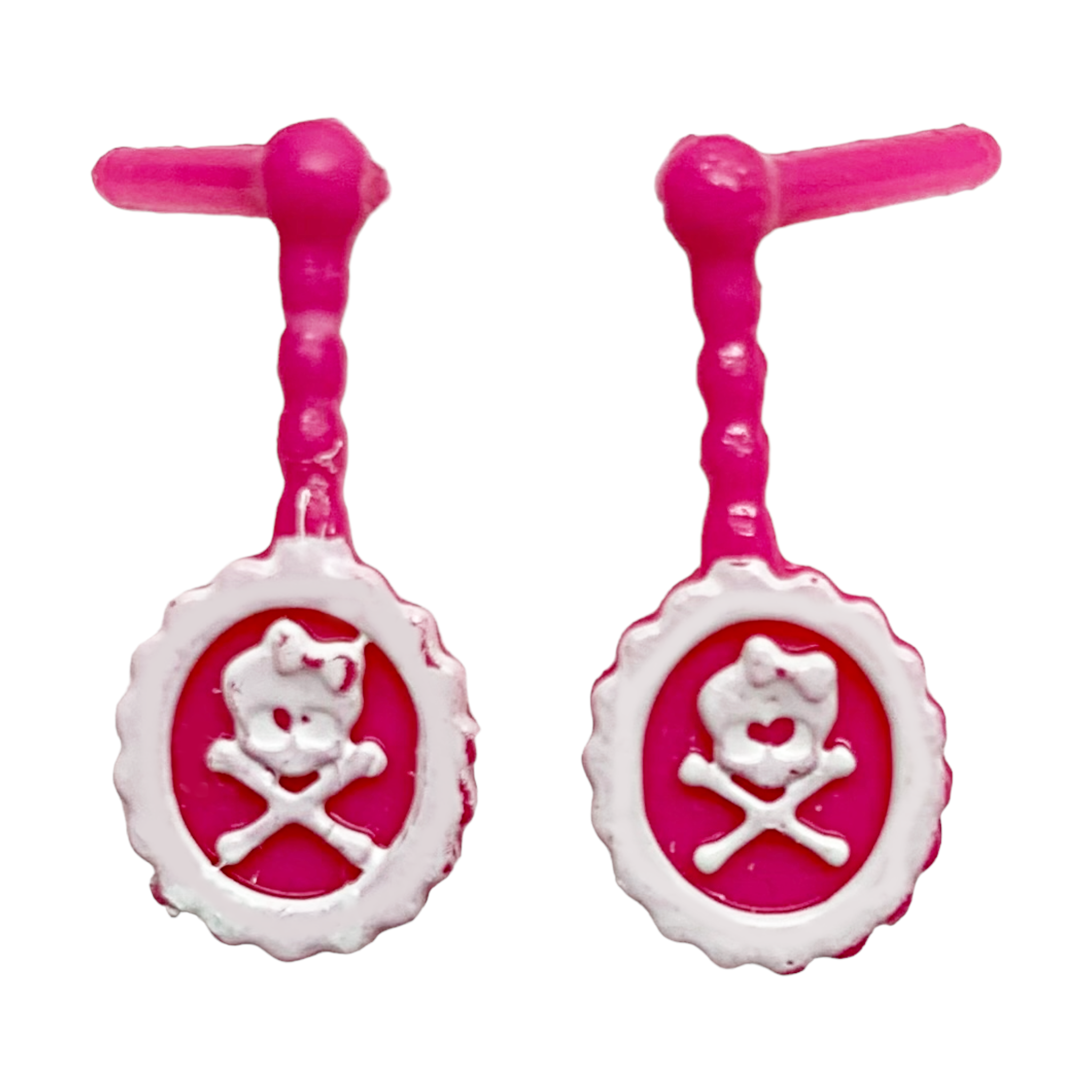 Monster High Draculaura Picture Day Doll Replacement Pink Skullette Earrings