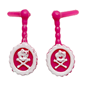 Monster High Draculaura Picture Day Doll Replacement Pink Skullette Earrings