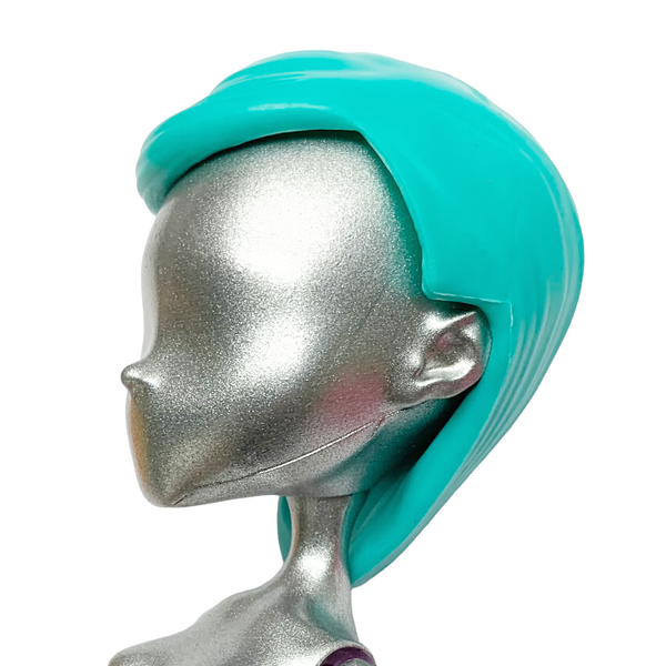 Monster High Monster Maker Playset Replacement Doll Size Teal / Aqua Blue Wig