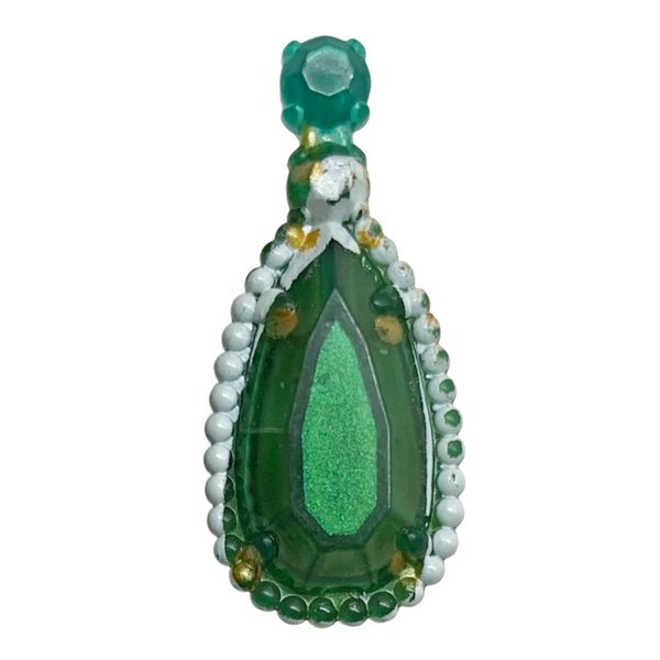 Rainbow High Jewel Richie Doll Replacement Gold & Green Gem Earring Part (#1176)