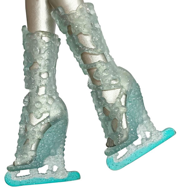 Ever After High Aslynn Ella Fairest On Ice Doll Replacement Shoes Blue Ice Skates