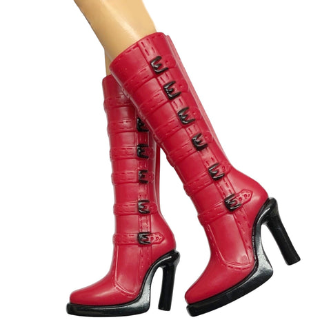 Mattel My Scene Shopping Spree Madison Doll Replacement Shoes Tall Red Boots