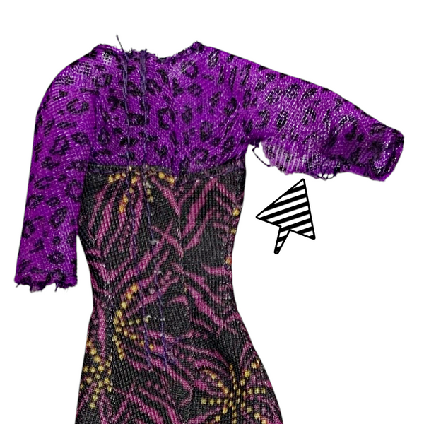 Monster High Clawdeen Wolf Frights, Camera, Action! Doll Outfit Replacement Purple Dress