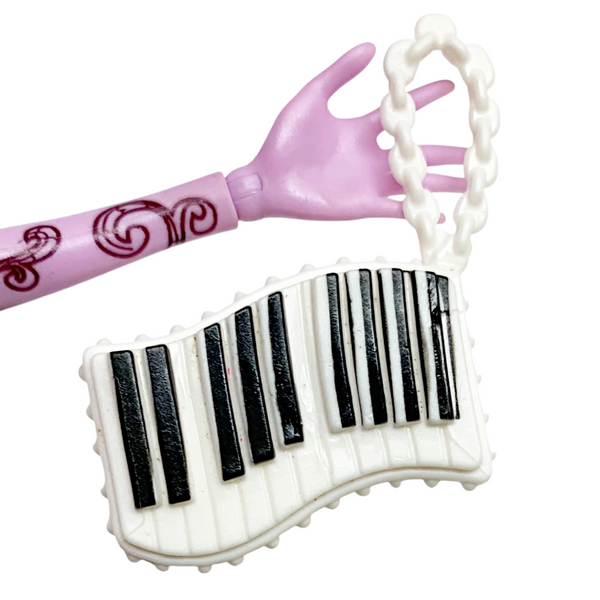 Mattel Barbie Extra Doll White & Black Doll Size Keyboard Piano Keys Style Purse