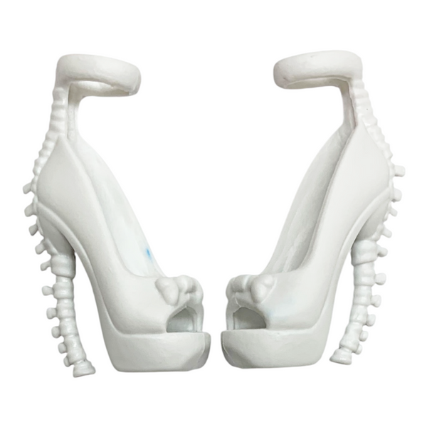 Monster High Create-A-Monster Skeleton Doll Outfit Replacement White Spine Heel Shoes