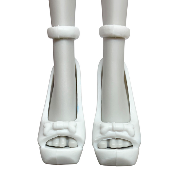 Monster High Create-A-Monster Skeleton Doll Outfit Replacement White Spine Heel Shoes