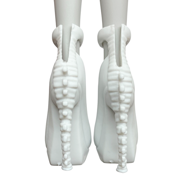 Monster High Create-A-Monster Skeleton Doll Outfit Replacement White Spine Heel Shoes