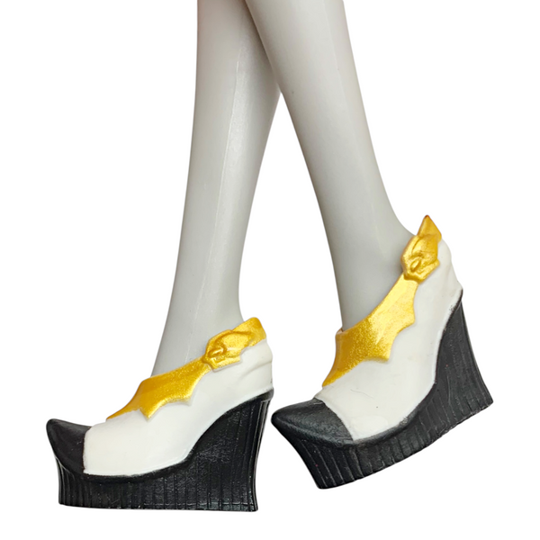 Disney Descendants Freddie Genie Chic Doll Replacement White & Black Shoes