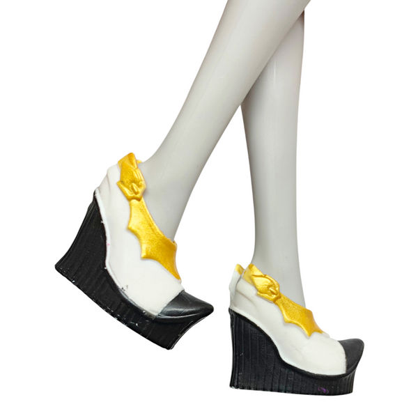 Disney Descendants Freddie Genie Chic Doll Replacement White & Black Shoes