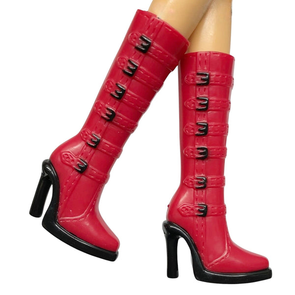 Mattel My Scene Shopping Spree Madison Doll Replacement Shoes Tall Red Boots