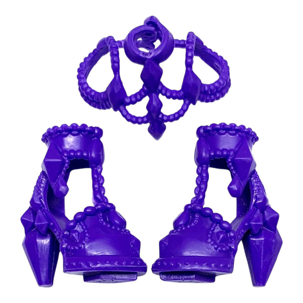 Equestria Girls Rarity Rainbow Rocks Doll Replacement Purple Shoes & Necklace Set