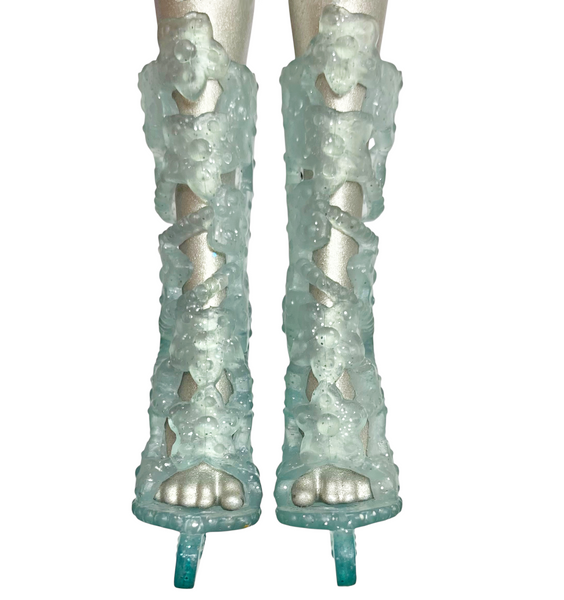 Ever After High Aslynn Ella Fairest On Ice Doll Replacement Shoes Blue Ice Skates