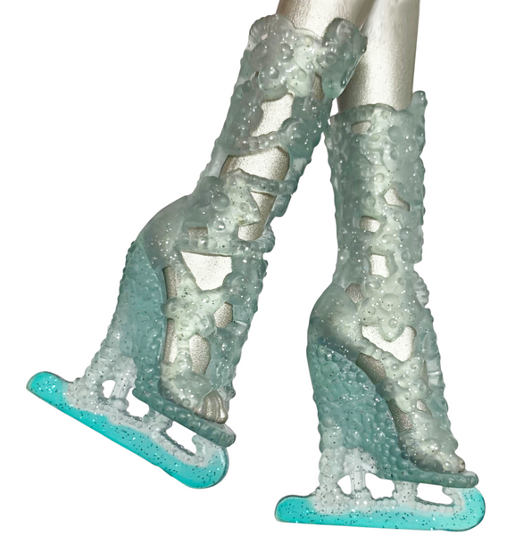 Ever After High Aslynn Ella Fairest On Ice Doll Replacement Shoes Blue Ice Skates