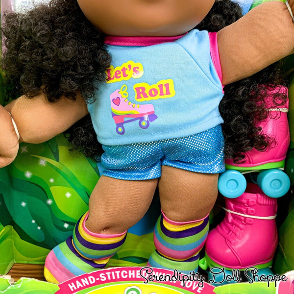 Cabbage Patch Kids Soft-Sculpt "Let's Roll" Roller Skates Doll Annalise Paige 8/2