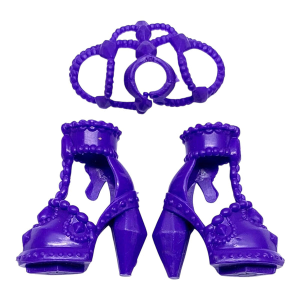 Equestria Girls Rarity Rainbow Rocks Doll Replacement Purple Shoes & Necklace Set