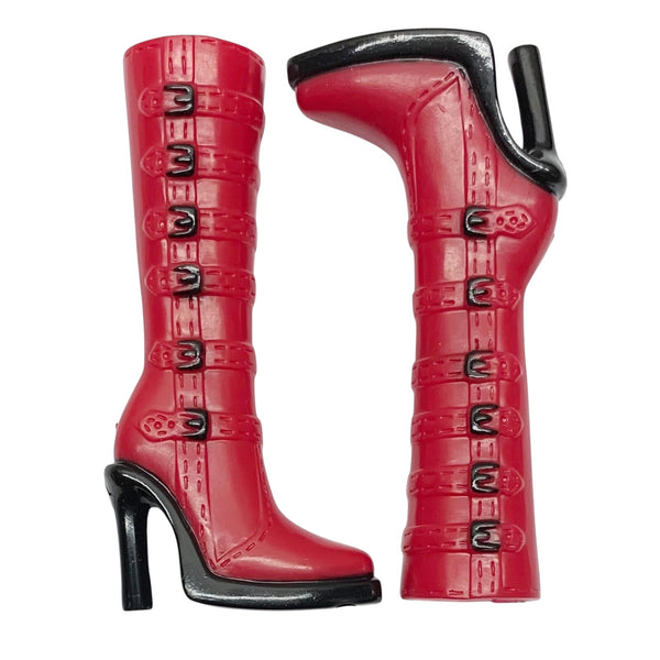 Mattel My Scene Shopping Spree Madison Doll Replacement Shoes Tall Red Boots