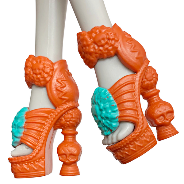 Monster High Skelita Calaveras Art Class Doll Replacement Orange Shoes
