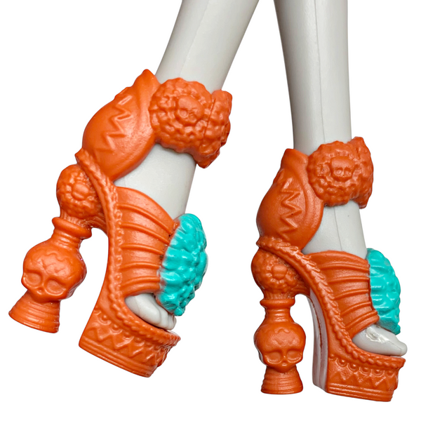 Monster High Skelita Calaveras Art Class Doll Replacement Orange Shoes