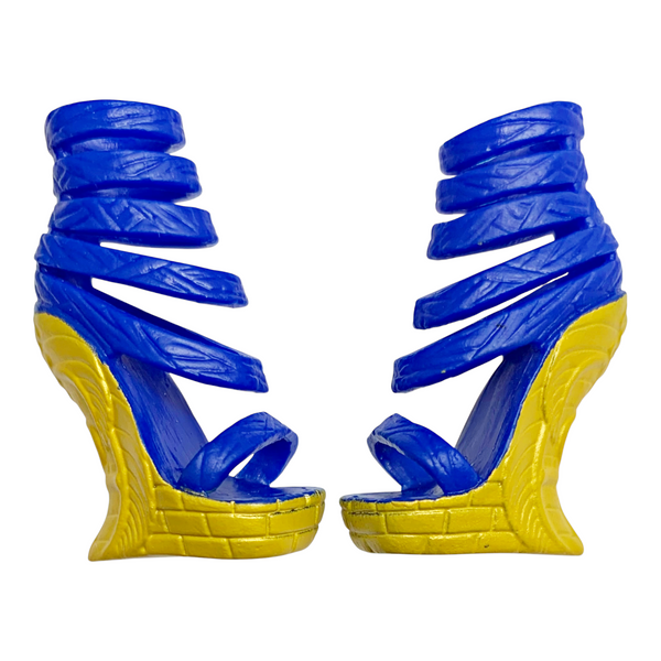 Monster High Cleo De Nile Picture Day Edition Doll Replacement Blue & Gold Shoes