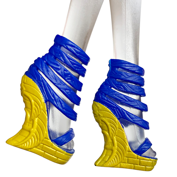 Monster High Cleo De Nile Picture Day Edition Doll Replacement Blue & Gold Shoes