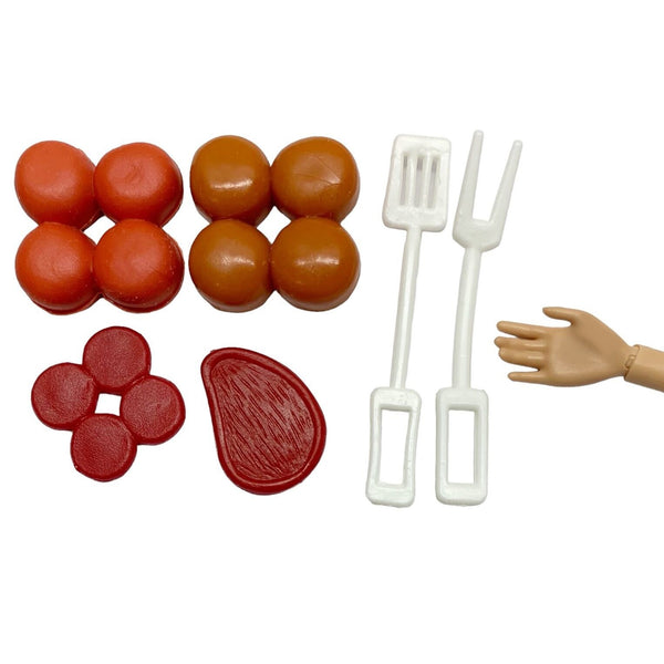 Mattel Barbie Vintage Picnic Camping Campsite Playset Replacement Doll Size Food Parts Lot