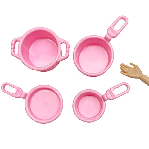 Mattel Barbie Vintage Doll Size 80's 90's Western Camping Campsite Playset Pink Pots Pans Lot