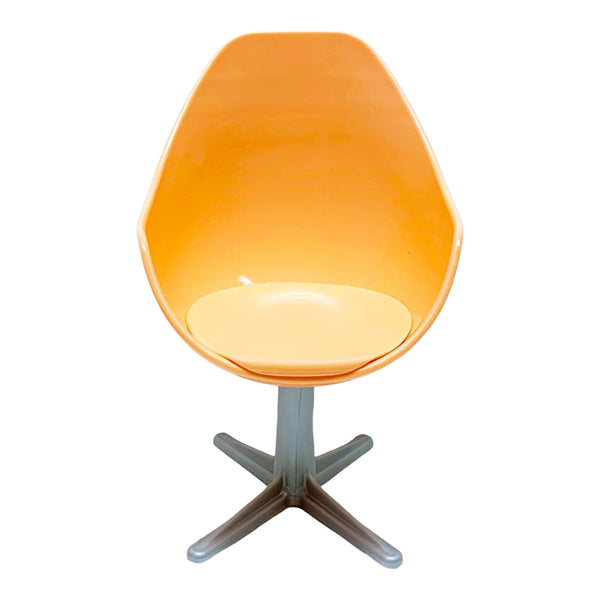 Mattel Barbie FHY73 DreamHouse Living Room Furniture Orange Silver Chair Part