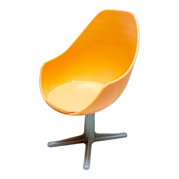 Mattel Barbie FHY73 DreamHouse Living Room Furniture Orange Silver Chair Part