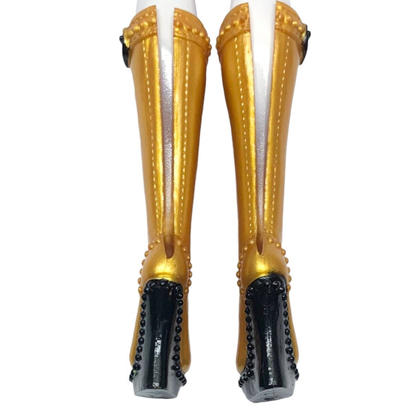 Monster High Clawdeen Wolf I Heart Fashion Doll Replacement Tall Gold & Black Shoes