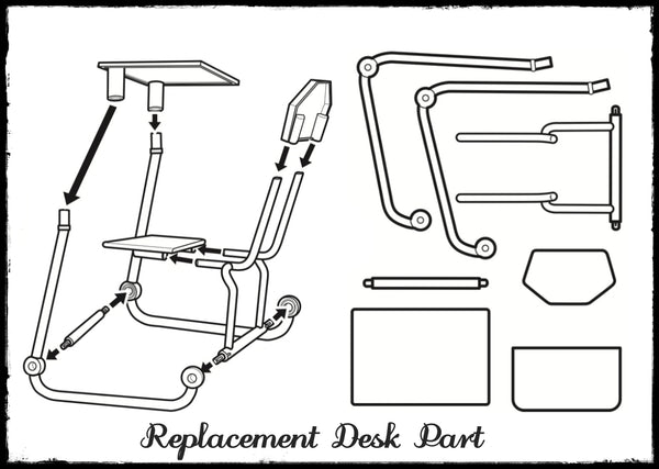 Monster High School Playset Replacement Doll Size Student Desk Parts