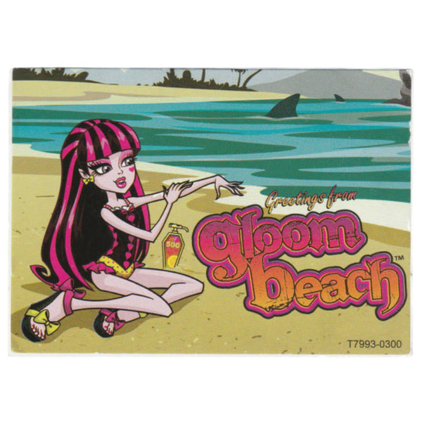 Monster High Draculaura Gloom Beach Doll Replacement Postcard Character Card