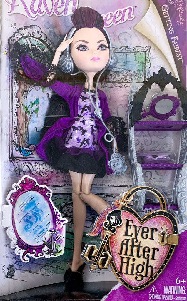 Ever After High First Chapter Raven Queen Doll With Bag And Doll Stand HTF