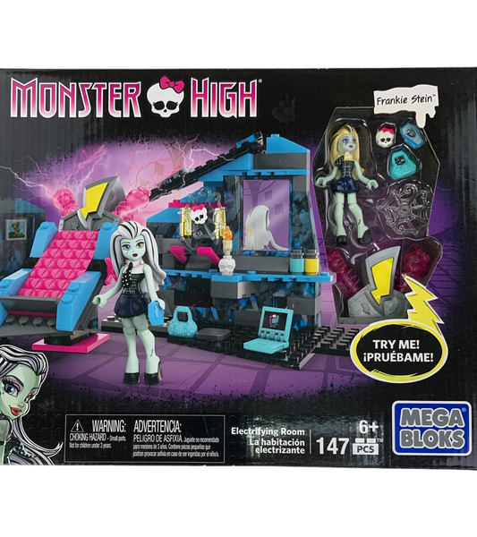 Monster High Mega Bloks Frankie Stein Bedroom Electrifying Room 147 Piece Set