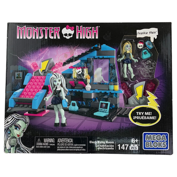 Monster High Mega Bloks Frankie Stein Bedroom Electrifying Room 147 Piece Set