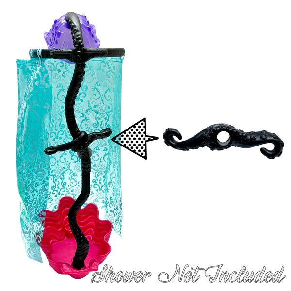 Monster High Lagoona Blue Shower Room Playset Replacement Black Hook Part