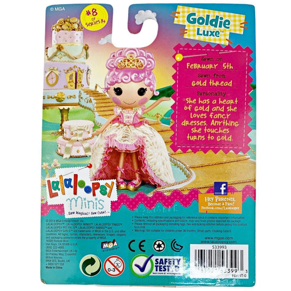 Mini Lalaloopsy Goldie Luxe Doll W/ Pet Peacock #8 Of Series 14