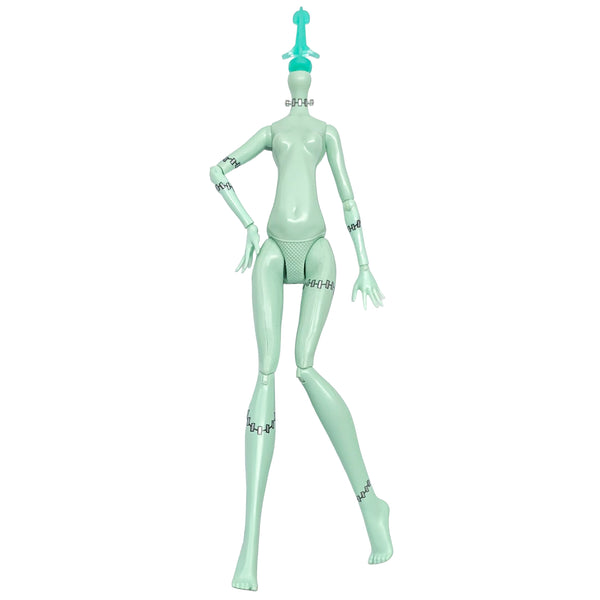 Monster High Frankie Stein Doll Replacement Body With Arms (Metallic Silver Neck Bolts)