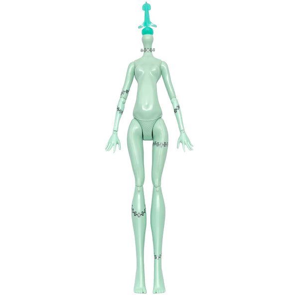 Monster High Frankie Stein Doll Replacement Body With Arms (Metallic Silver Neck Bolts)