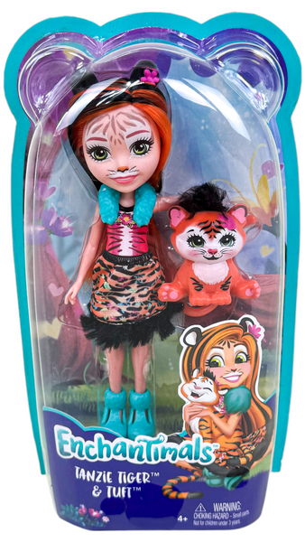 Mattel Enchantimals Tanzie Tiger & Pet Tuft Doll Set (FRH39)