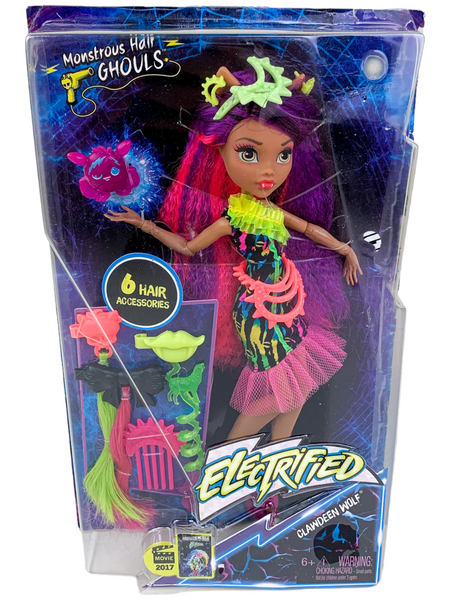 Monster High Electrified Monstrous Hair Ghouls Clawdeen Wolf Doll (DVH70)