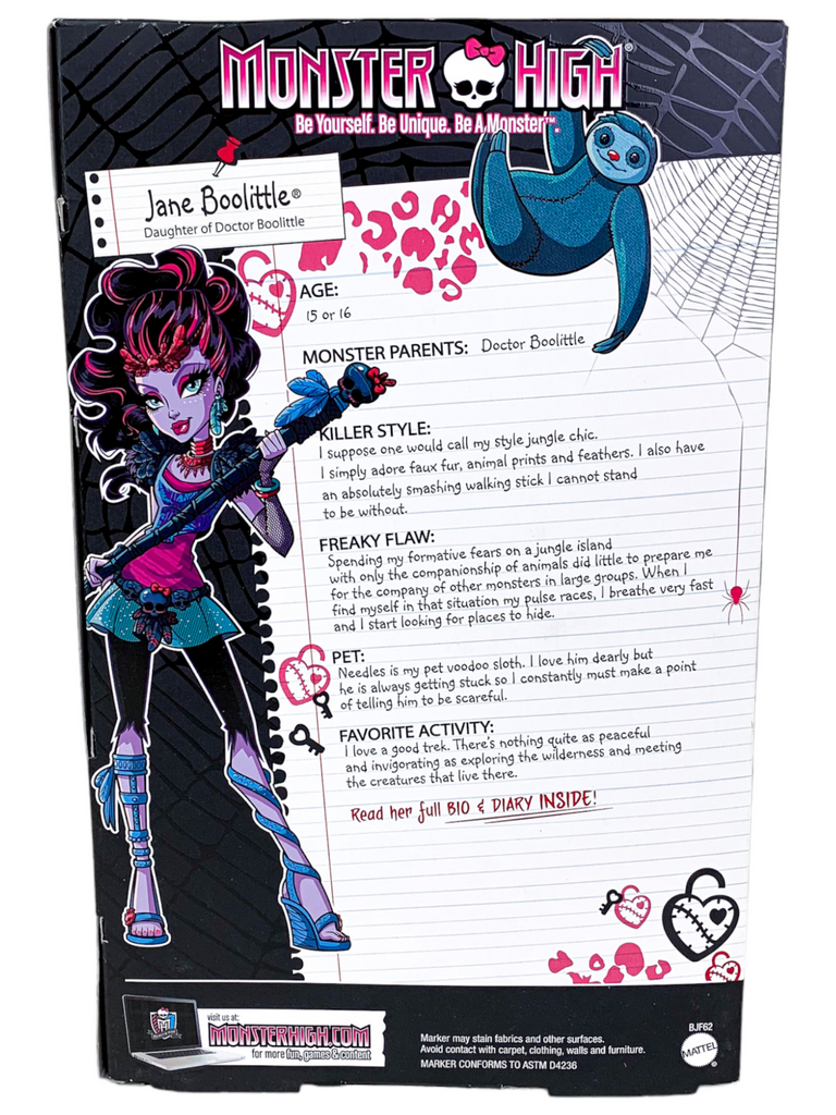 Monster High 1st Wave First Original Jane Boolittle Doll Replacement B –  The Serendipity Doll Boutique