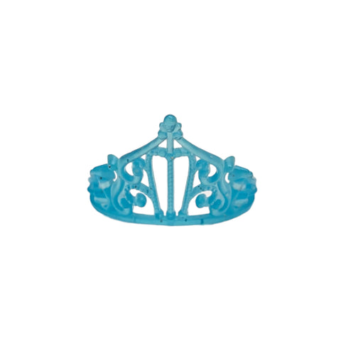 Mattel Barbie Doll Size Replacement Blue Glitter Princess Crown Accessory Part