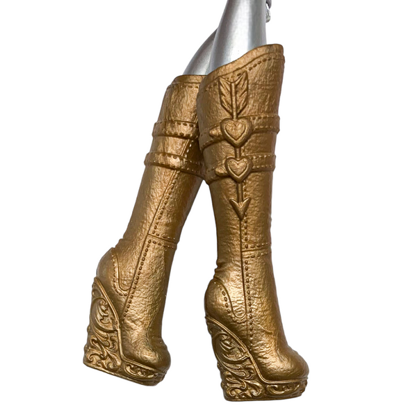 Ever After High Through The Woods C.A. Cupid Doll Replacement Bronze Boots Shoes