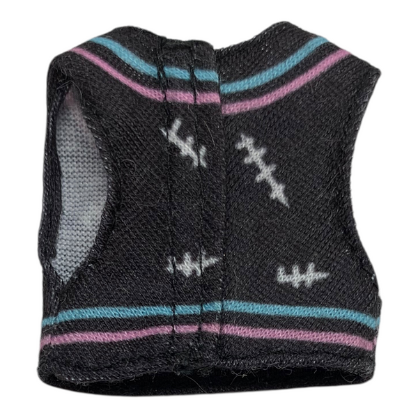 Monster High Frankie Stein G3 Doll Outfit Replacement Shirt Black Vest Top