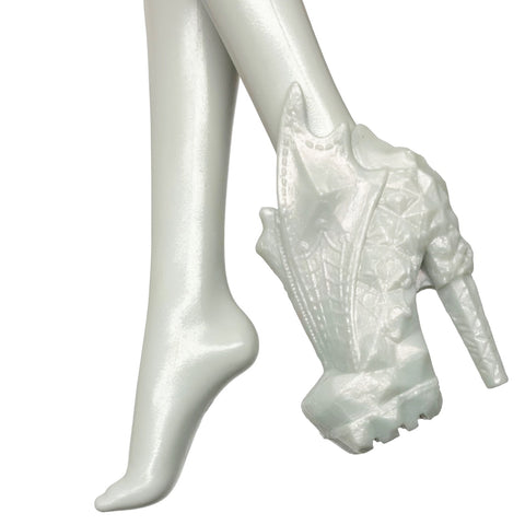 Monster High Boo York Draculaura Doll Replacement Shoe Left Silver Boot