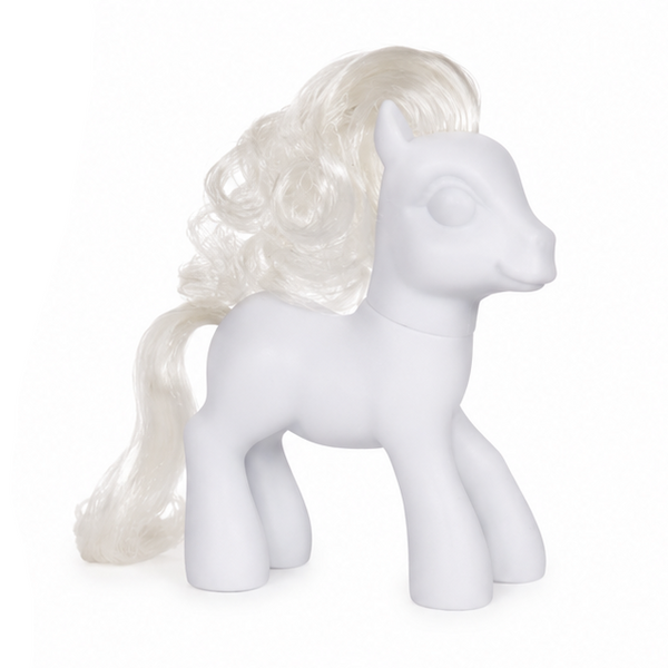 My Little Pony Blank All Solid White Pony Figure