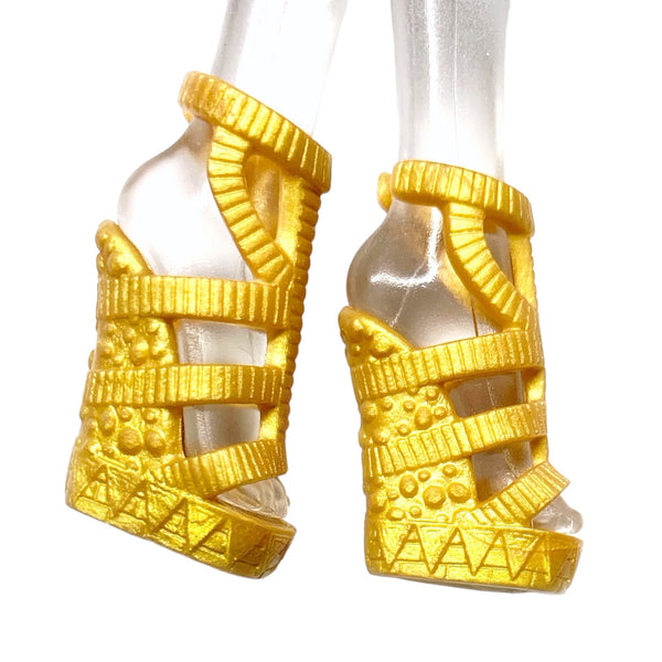 Monster High Creepateria Cleo De Nile Doll Replacement Gold Shoes