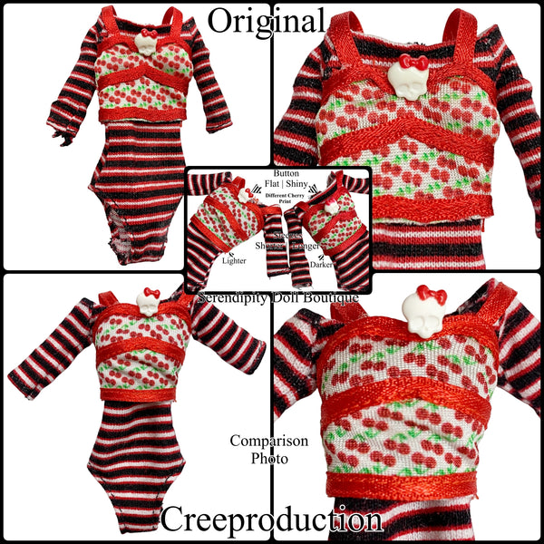 Monster High First Wave Original Ghoulia Yelps Doll Outfit Replacement Shirt Bodysuit Top
