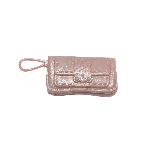 Mattel My Scene Barbie Doll Size Replacement Small Pink Glitter Purse Bag Part